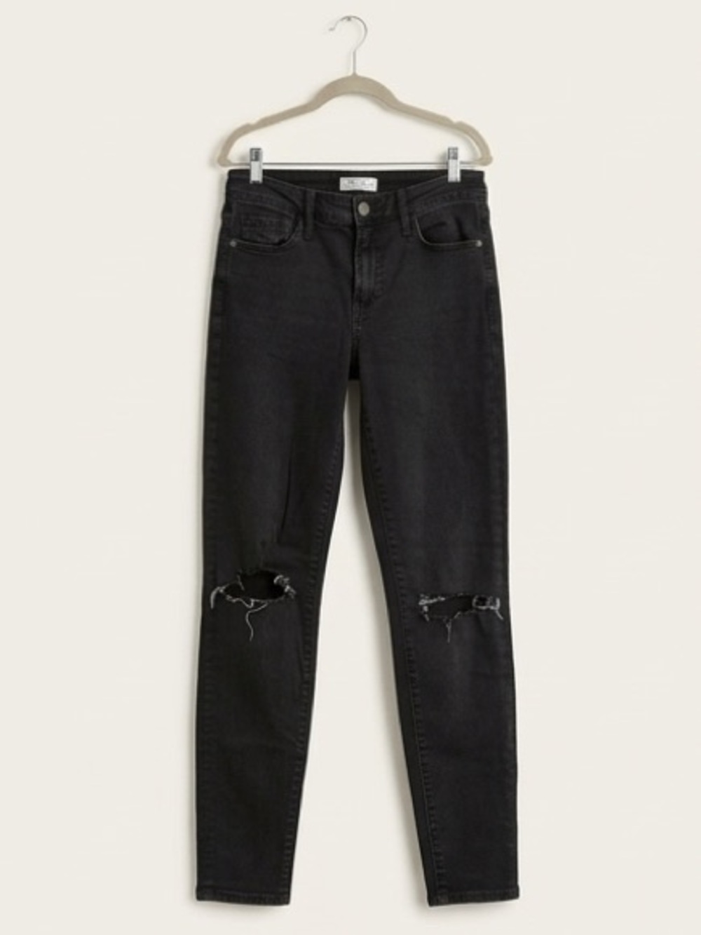 Abercrombie & Fitch Black Ripped Skinny Jeans
